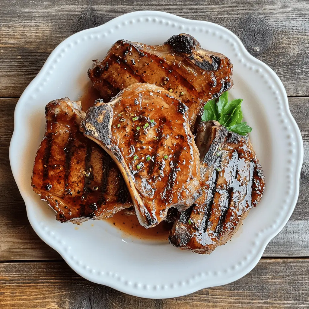 Get ready to elevate your dinner with these Juicy Grilled Pork Chops drizzled in a Spicy Peach Glaze! Perfectly seasoned and grilled, these chops combine sweet and spicy flavors for a mouthwatering experience. Ideal for summer barbecues or weeknight meals. Save this recipe for a deliciously unique twist on your favorite pork dish!